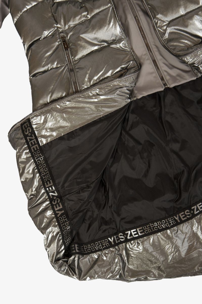 Gray Polyamide Jackets & Coat