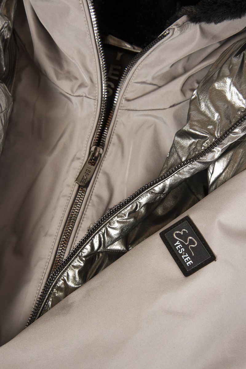 Gray Polyamide Jackets & Coat