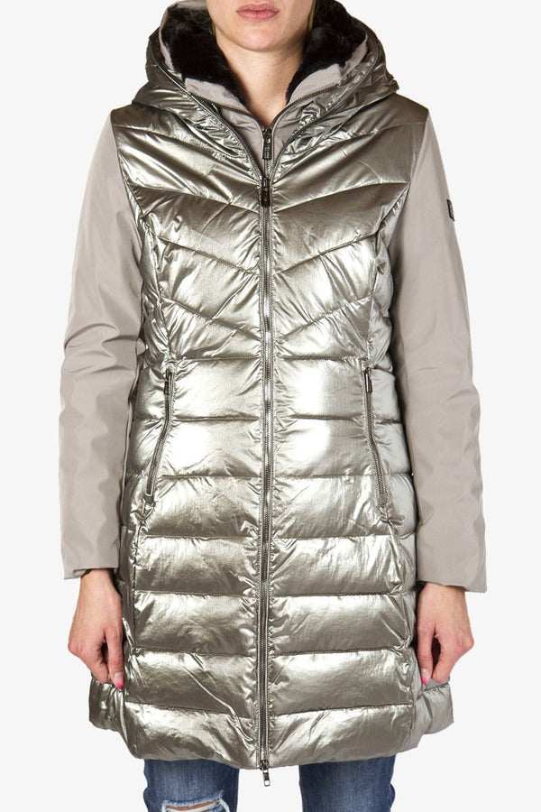 Gray Polyamide Jackets & Coat