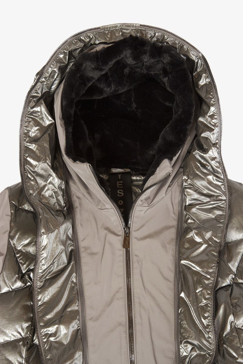 Gray Polyamide Jackets & Coat