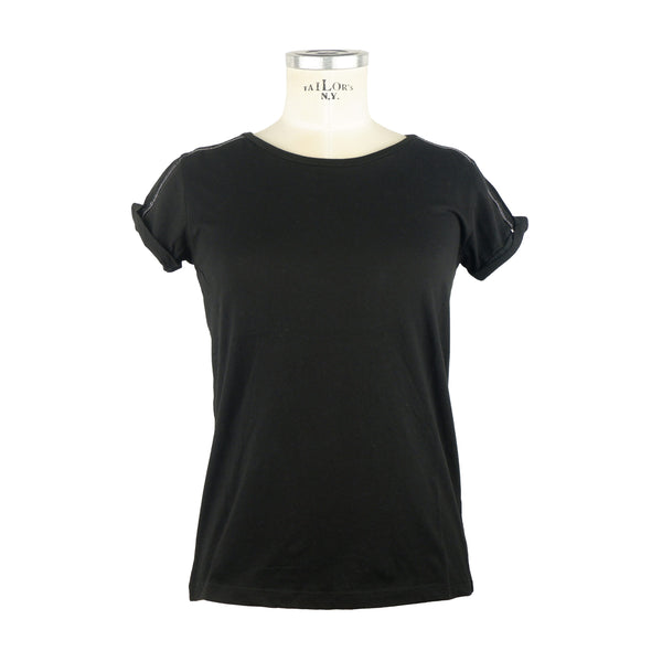Black Cotton Tops & T-Shirt