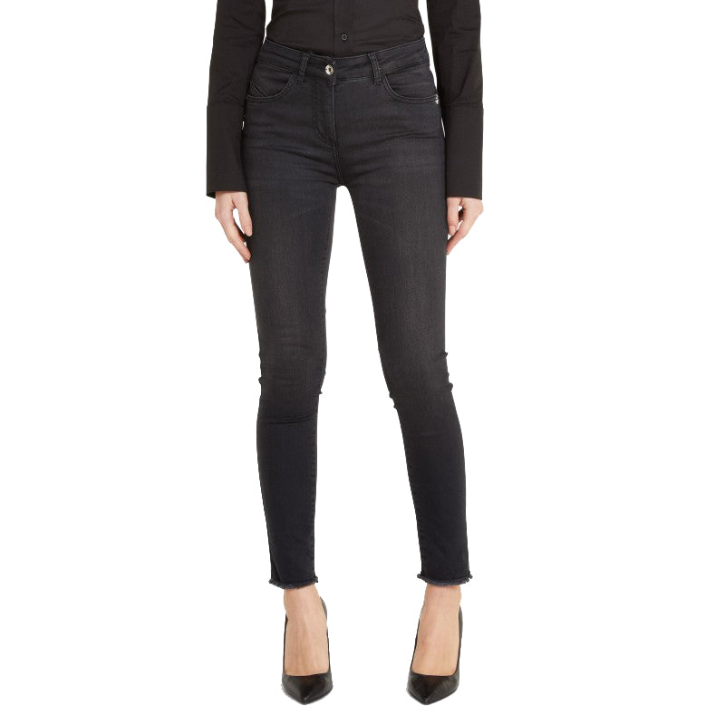 Black Polyester Jeans & Pant