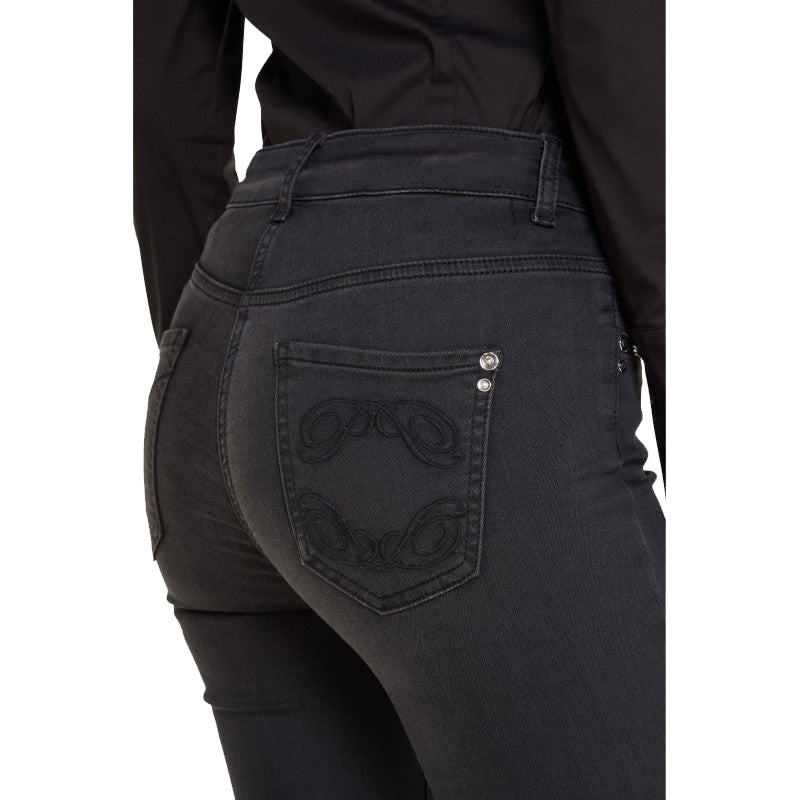 Black Polyester Jeans & Pant