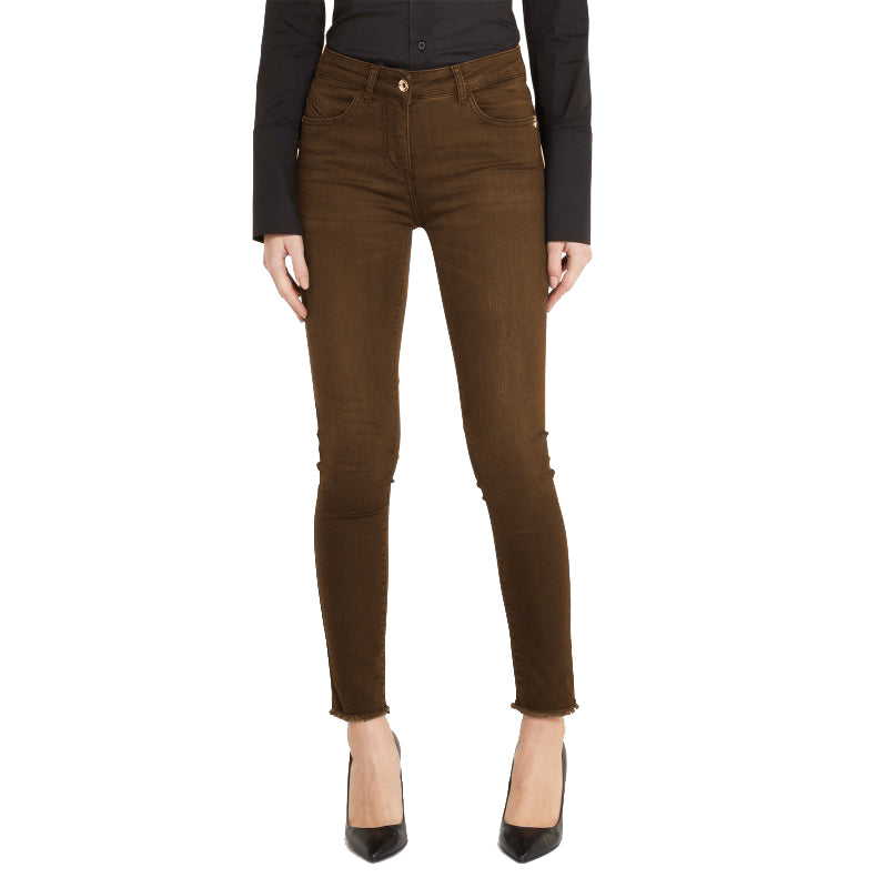 Brown Cotton Jeans & Pant