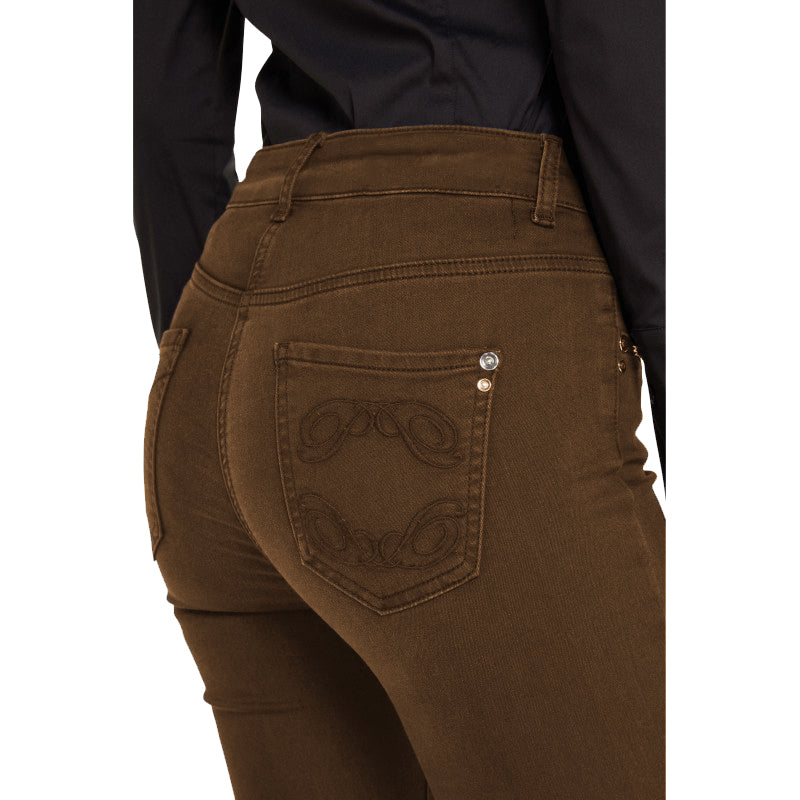 Brown Cotton Jeans & Pant