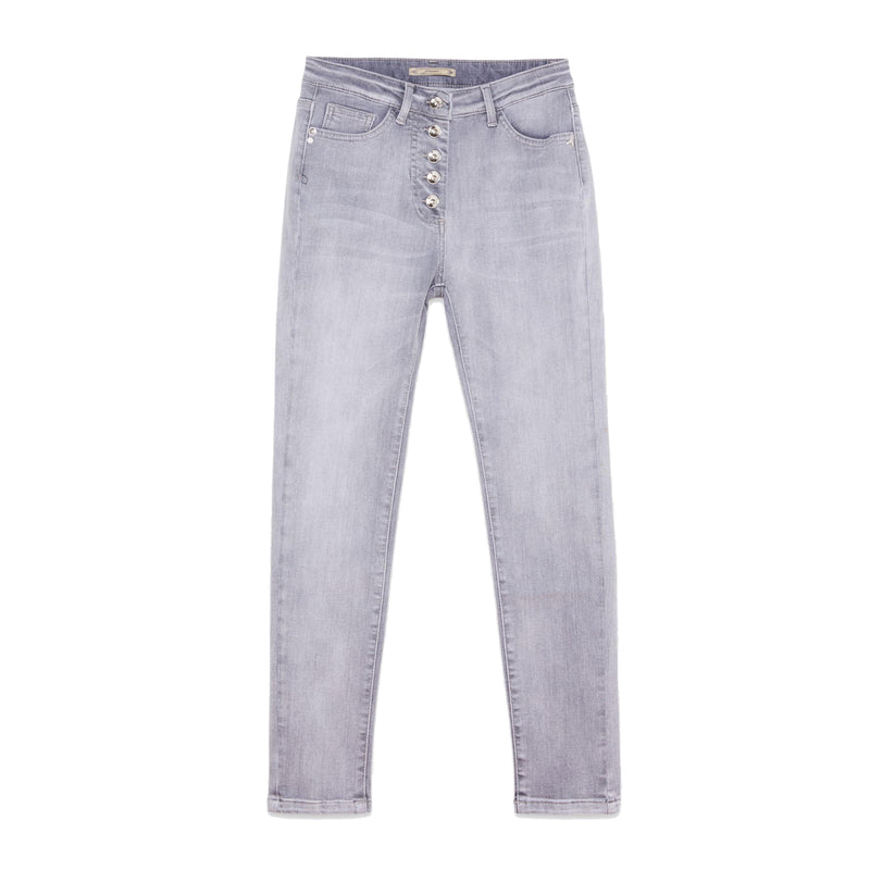 Gray Cotton Jeans & Pant