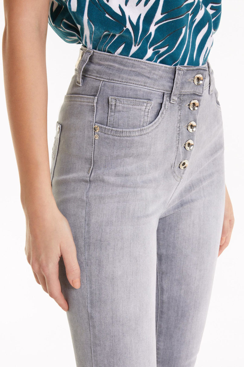 Gray Cotton Jeans & Pant