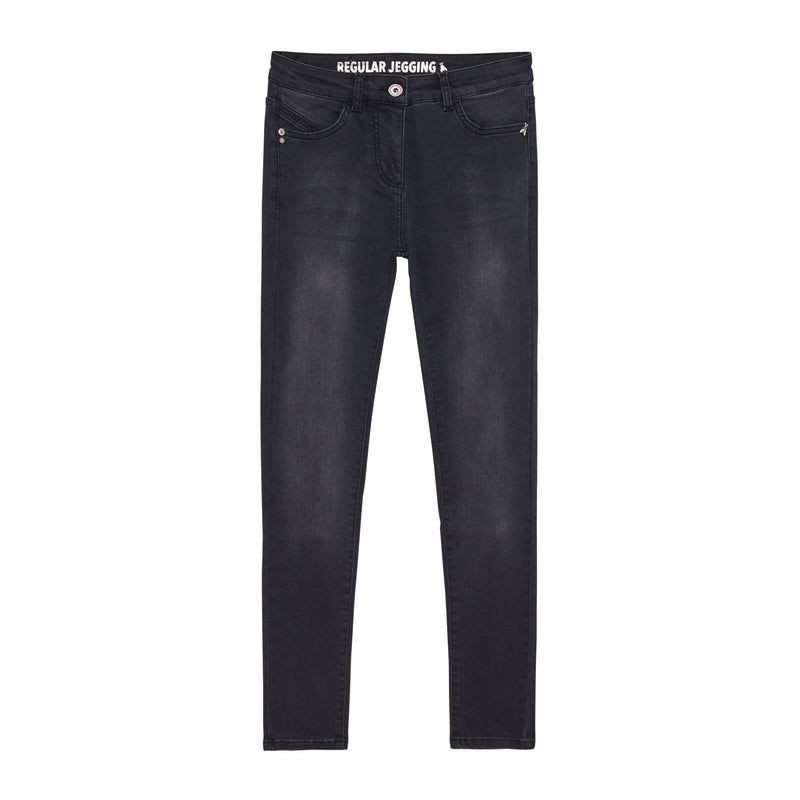 Black Cotton Jeans & Pant