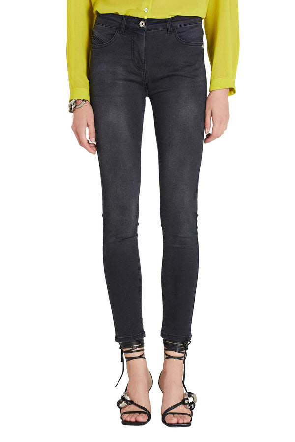 Black Cotton Jeans & Pant