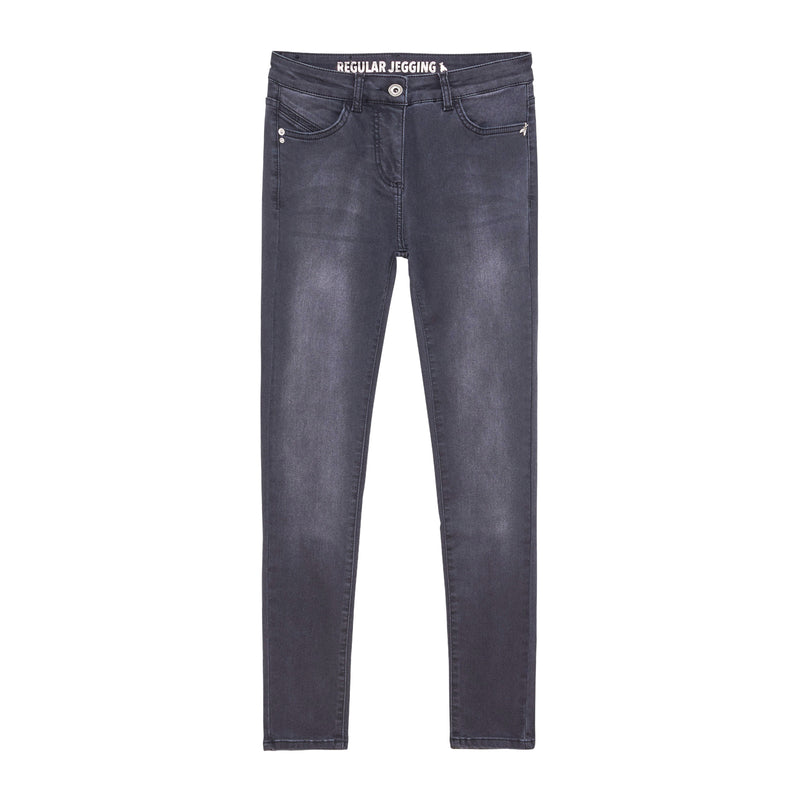 Gray Cotton Jeans & Pant