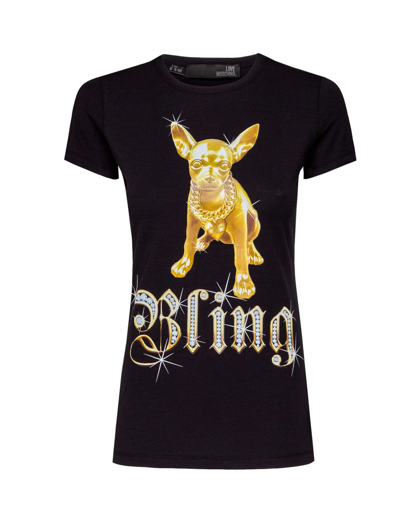 Black Cotton Tops & T-Shirt