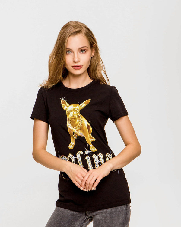 Black Cotton Tops & T-Shirt