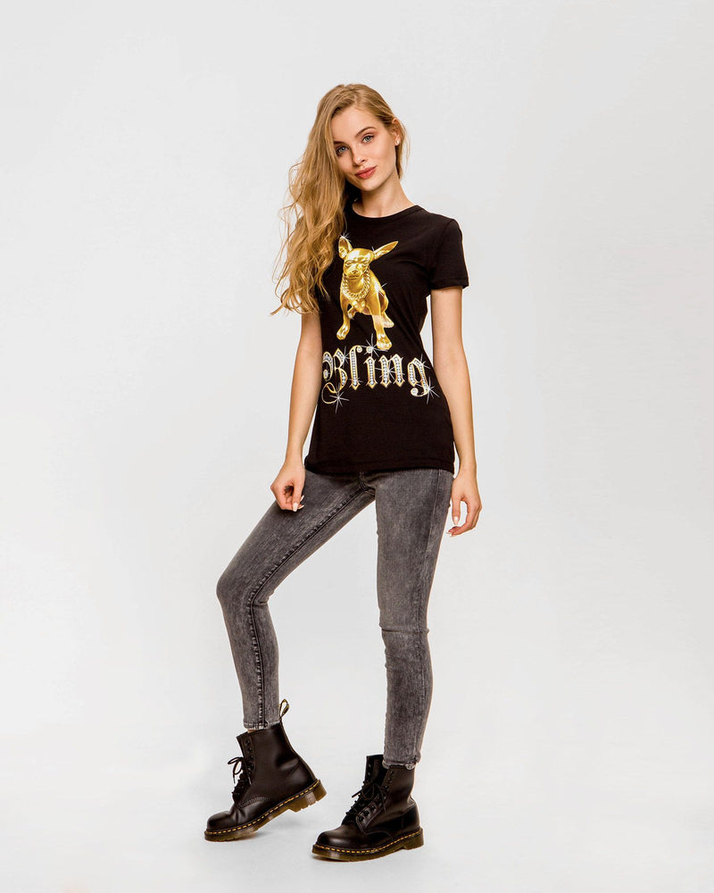 Black Cotton Tops & T-Shirt