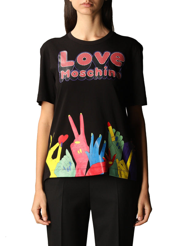 Black Cotton Tops & T-Shirt