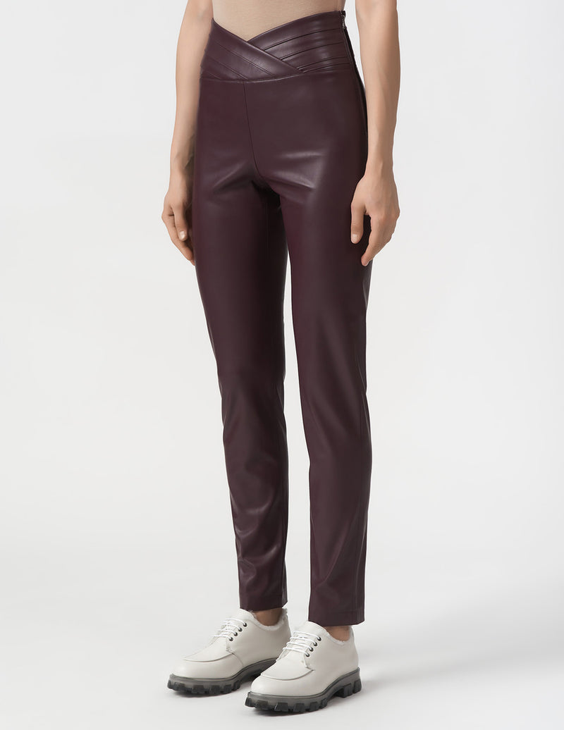 Purple Polyurethane Jeans & Pant