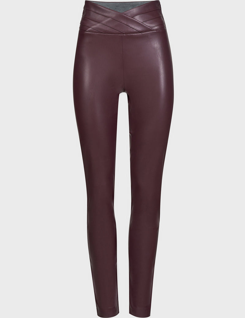 Purple Polyurethane Jeans & Pant