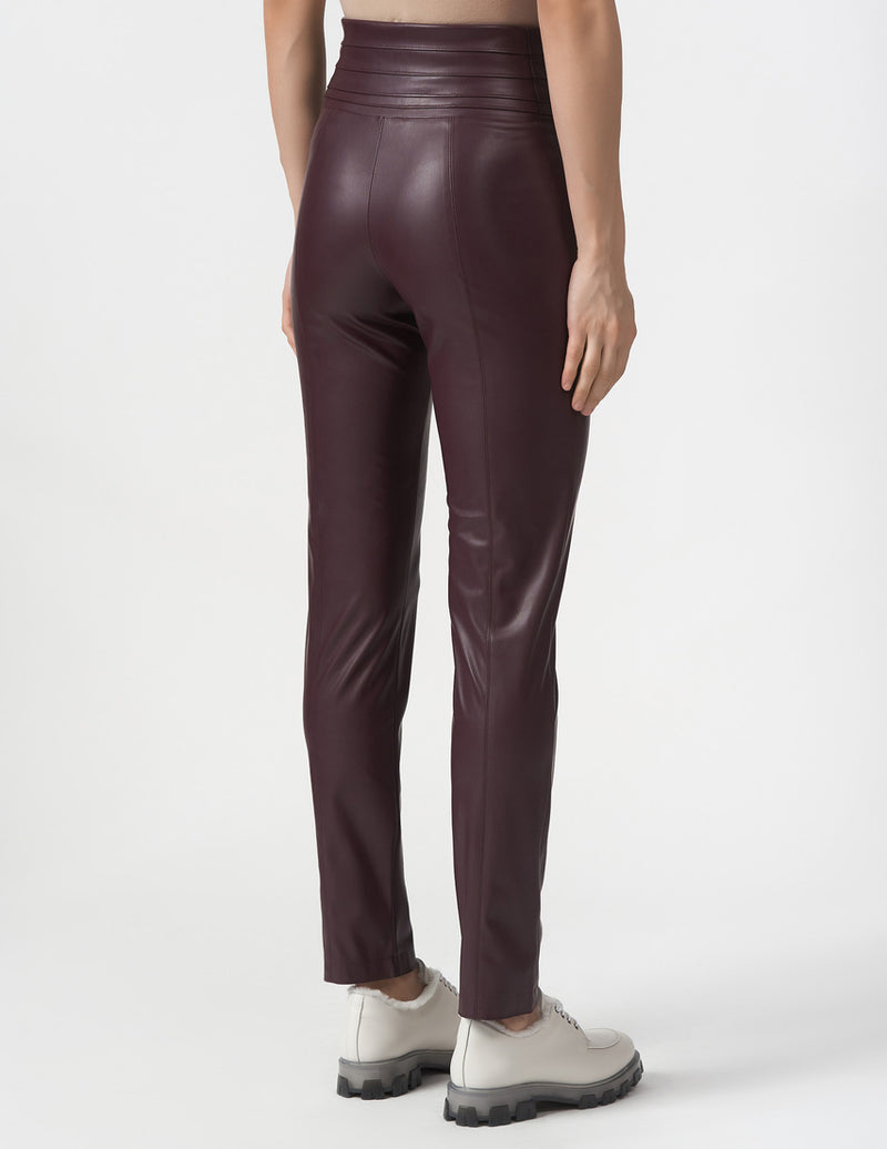 Purple Polyurethane Jeans & Pant