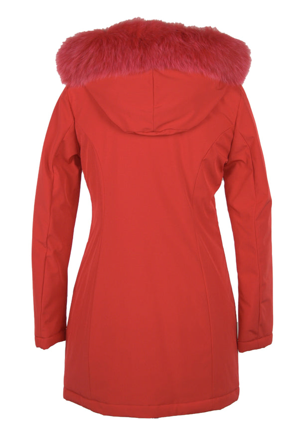 Red Polyester Jackets & Coat