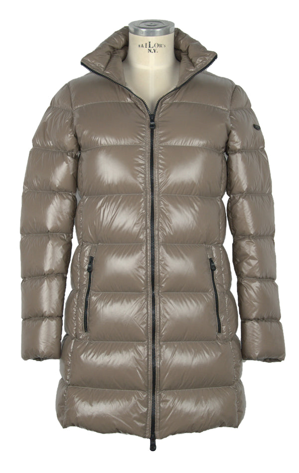Brown Polyamide Jackets & Coat
