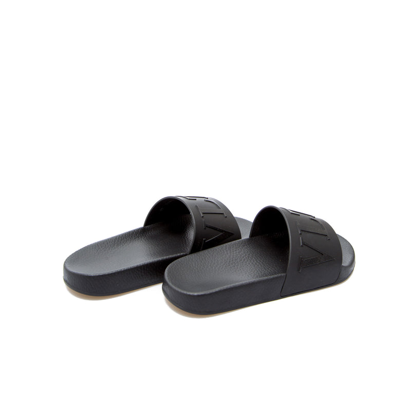 Black Rubber Garavani Slides Sandals